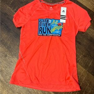 adidas Neon Coral Gate River Run Graphic Tee
